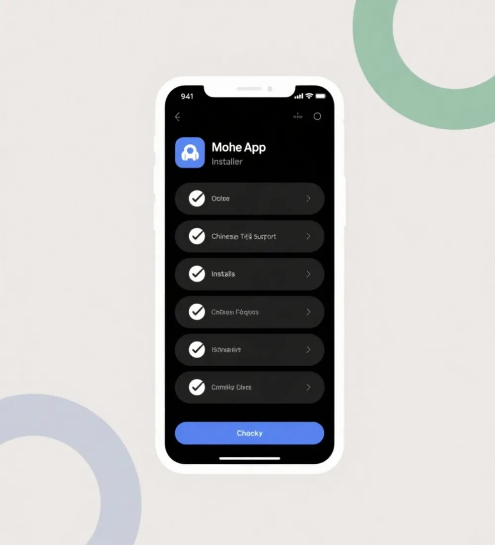 移动端安装前检查事项示意图